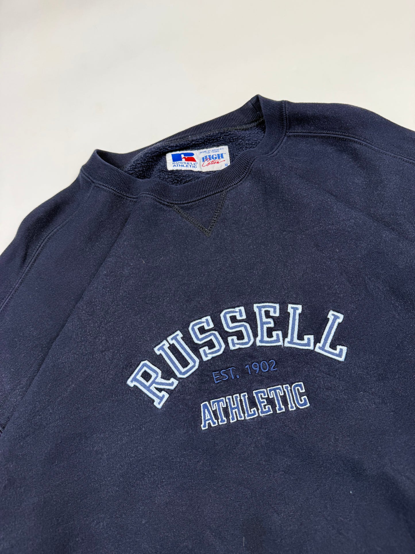 Vintage 90s Russell athletic spell out sweatshirt (XL)