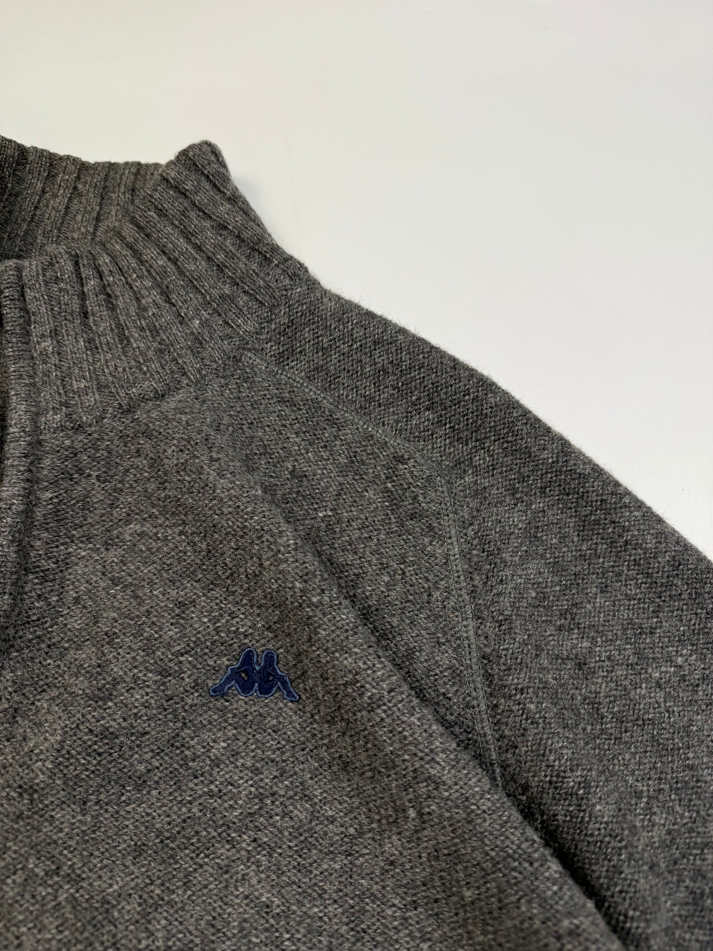 Vintage Kappa quarter zip wool knit sweater (L)