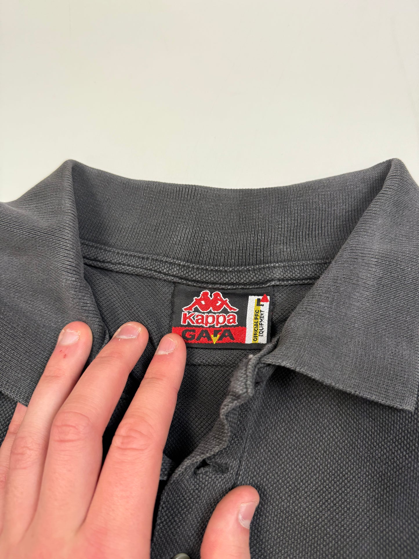 Vintage 90s Juventus Kappa l/s polo shirt (L)