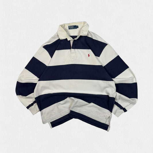 Vintage Polo Ralph Lauren striped rugby polo (M)