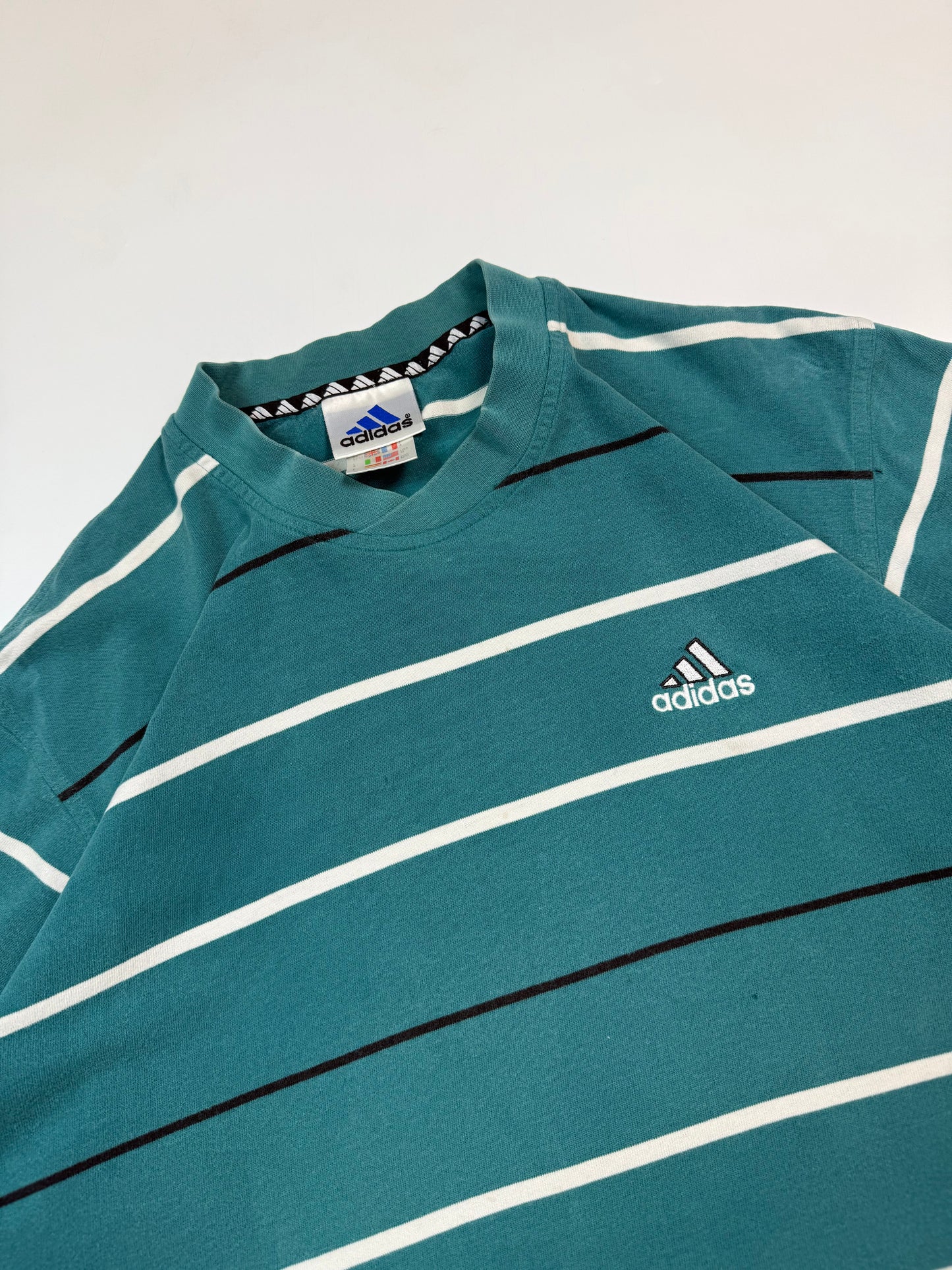 Vintage Adidas striped tee (M)