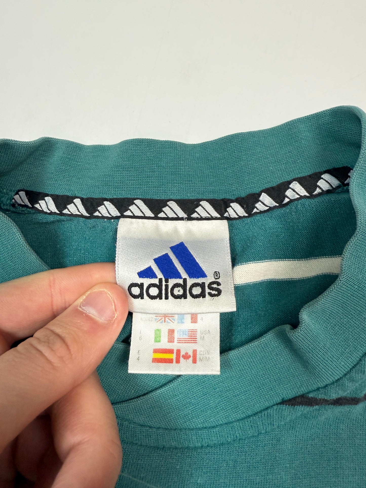 Vintage Adidas striped tee (M)