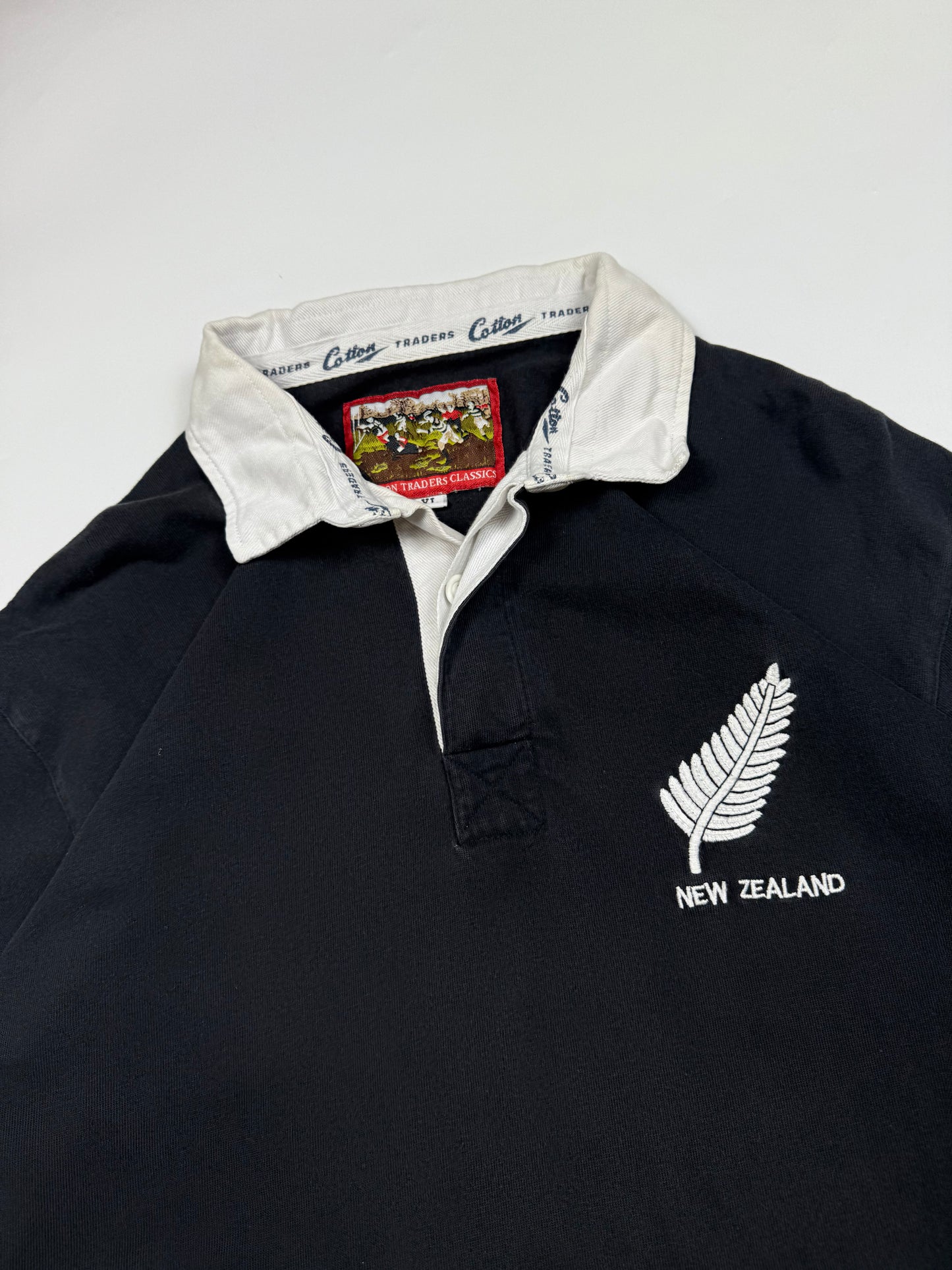 Vintage 90s New Zealand Cotton Traders rugby shirt (XL)