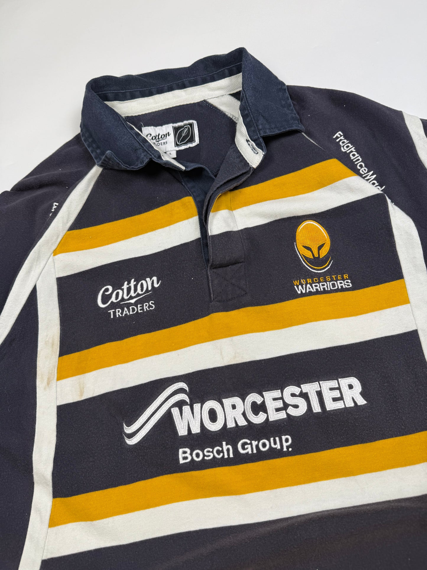 Vintage Worcester Warriors 2009/10 Cotton Traders rugby union shirt (L)