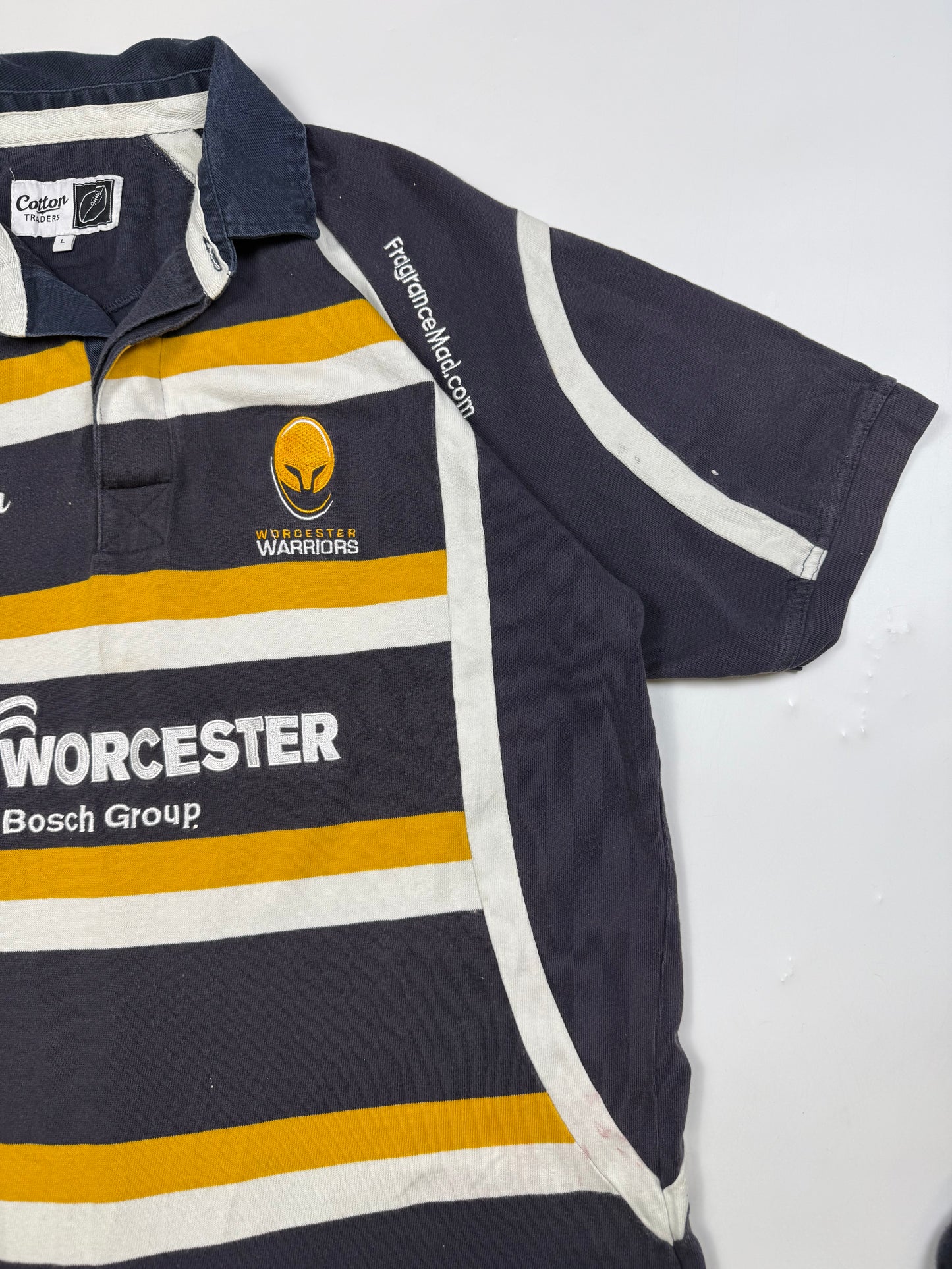 Vintage Worcester Warriors 2009/10 Cotton Traders rugby union shirt (L)