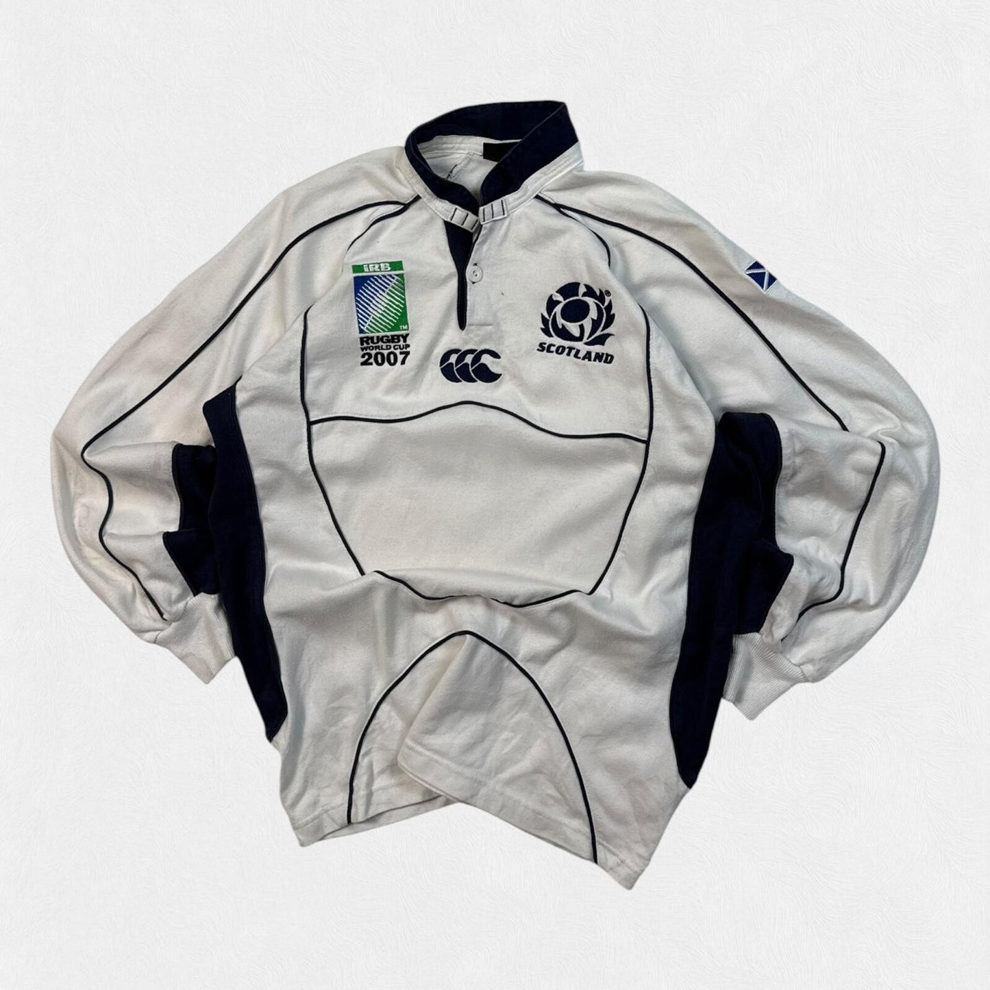 Vintage Scotland 2007 world cup Canterbury away rugby shirt (S)