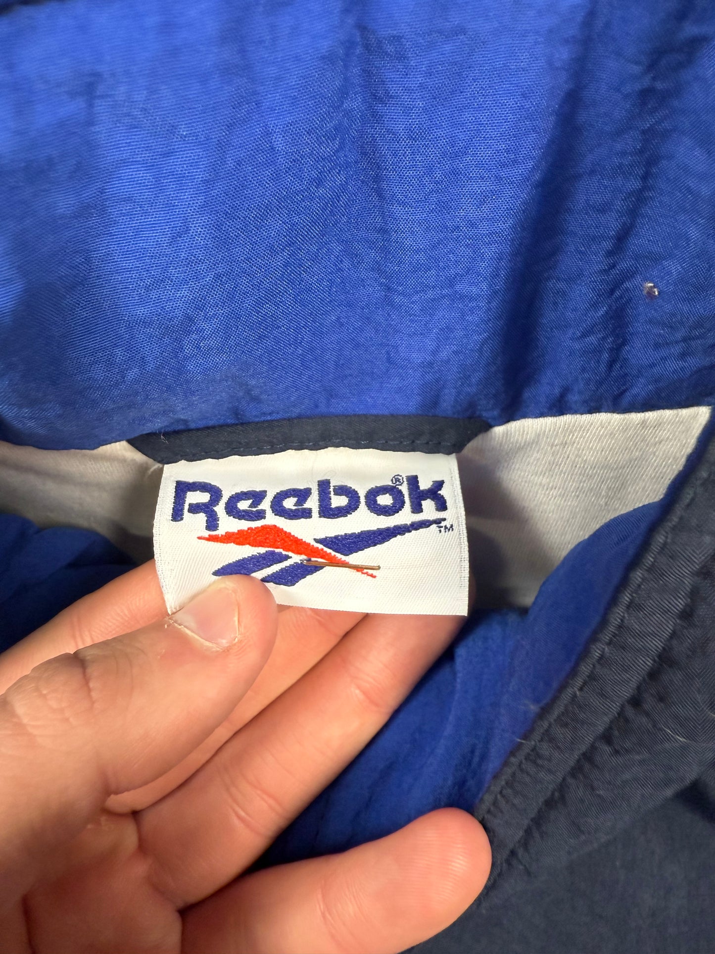 Vintage 90s Reebok abstract colour block track jacket (L)