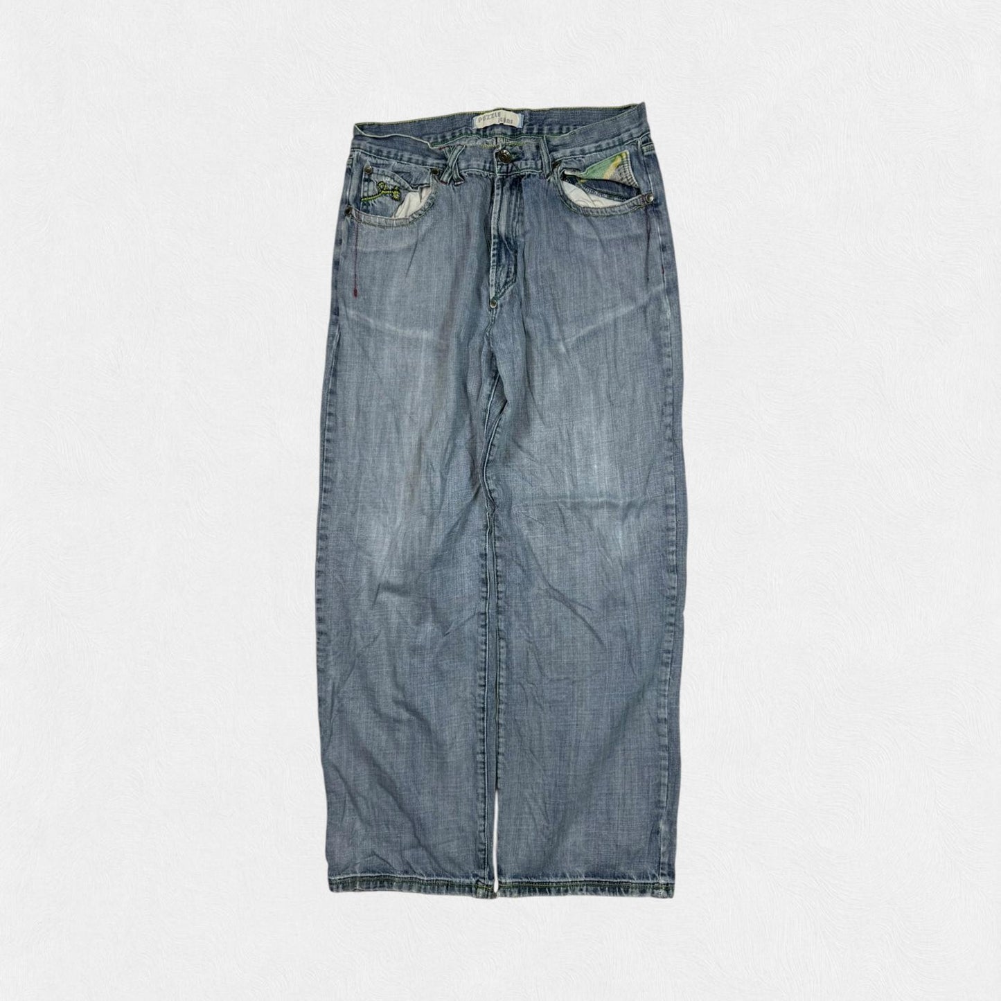 Vintage Y2K Jamaica baggy hip hop Jeans (W32)