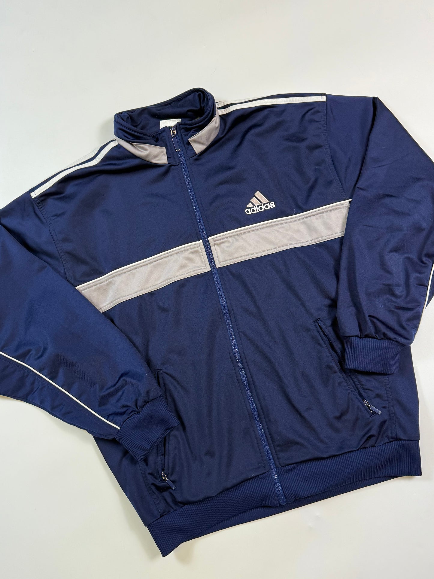Vintage Adidas colour block track jacket (L)