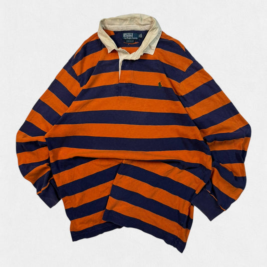 Vintage Polo Ralph Lauren striped rugby polo (XL)