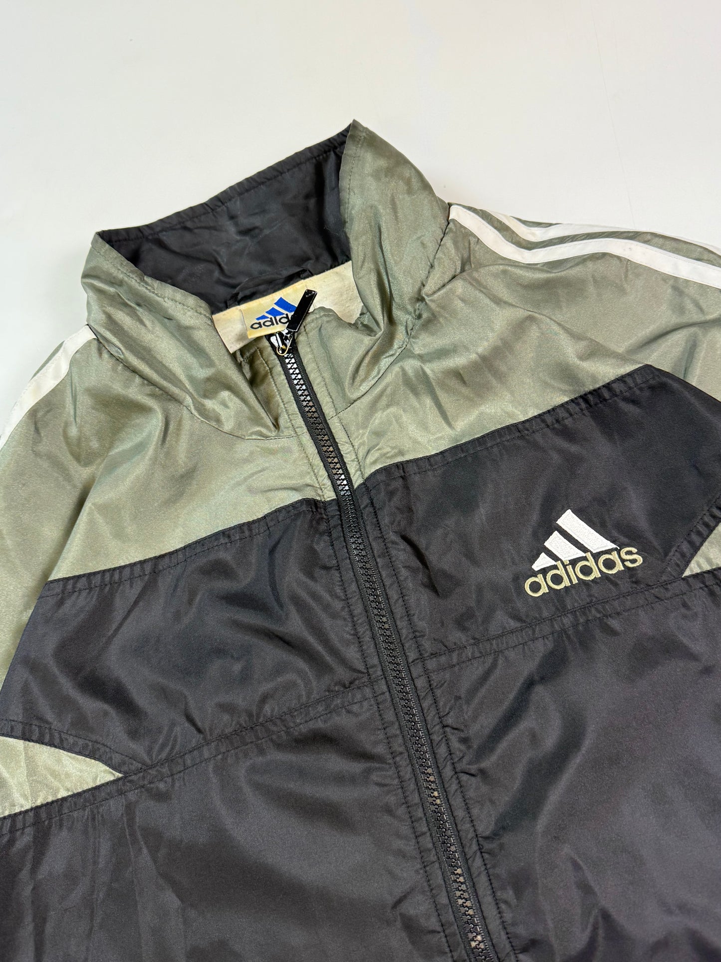 Vintage Adidas colour block track jacket (L)