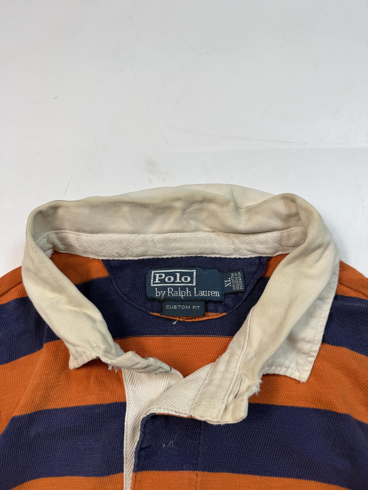 Vintage Polo Ralph Lauren striped rugby polo (XL)