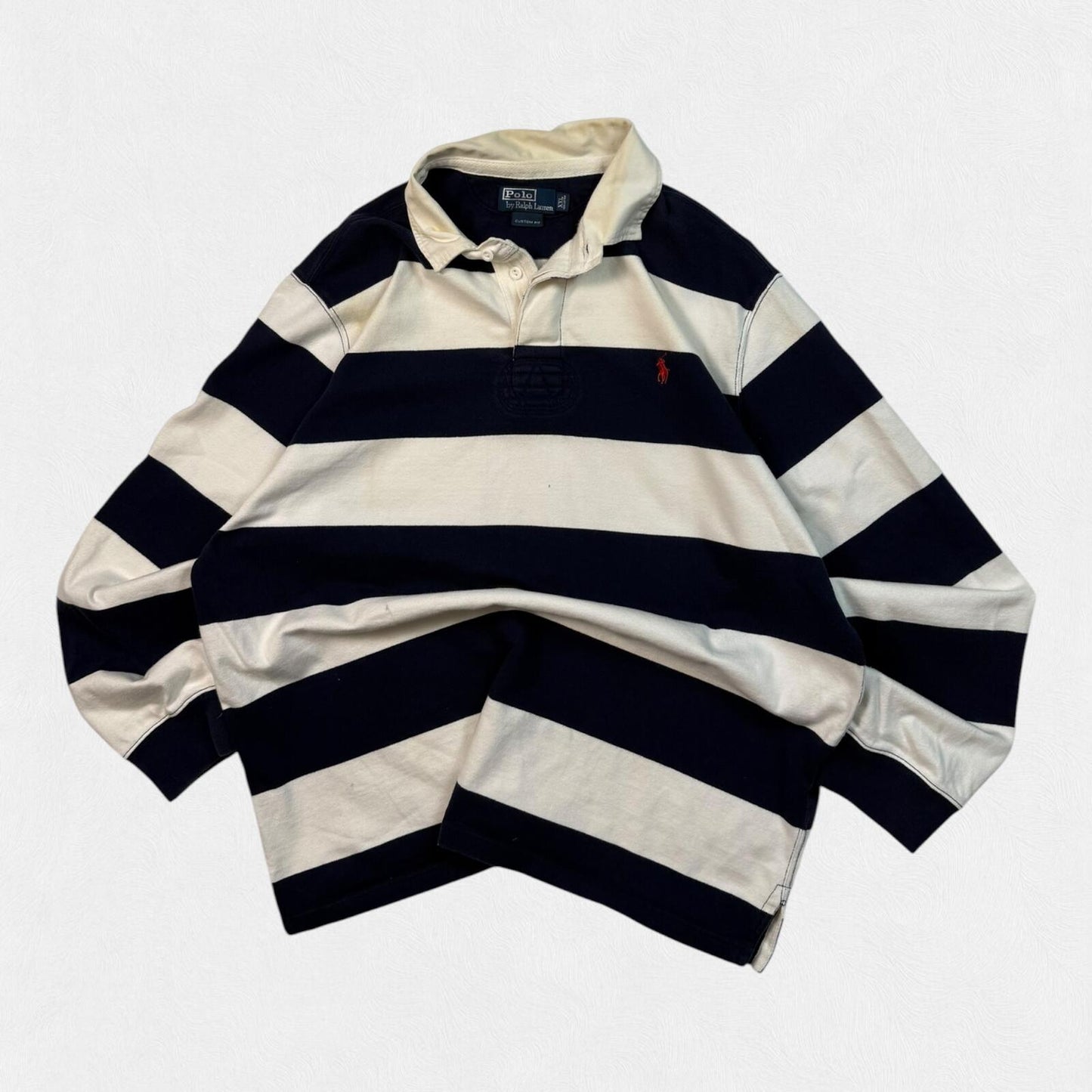 Vintage Polo Ralph Lauren striped rugby polo (XXL)
