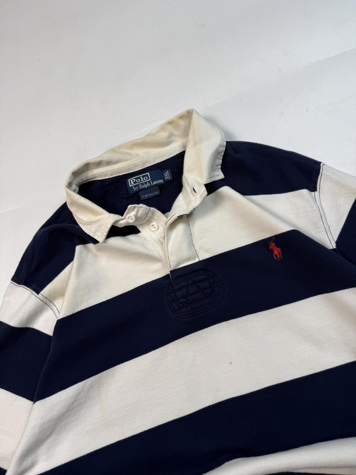 Vintage Polo Ralph Lauren striped rugby polo (XXL)