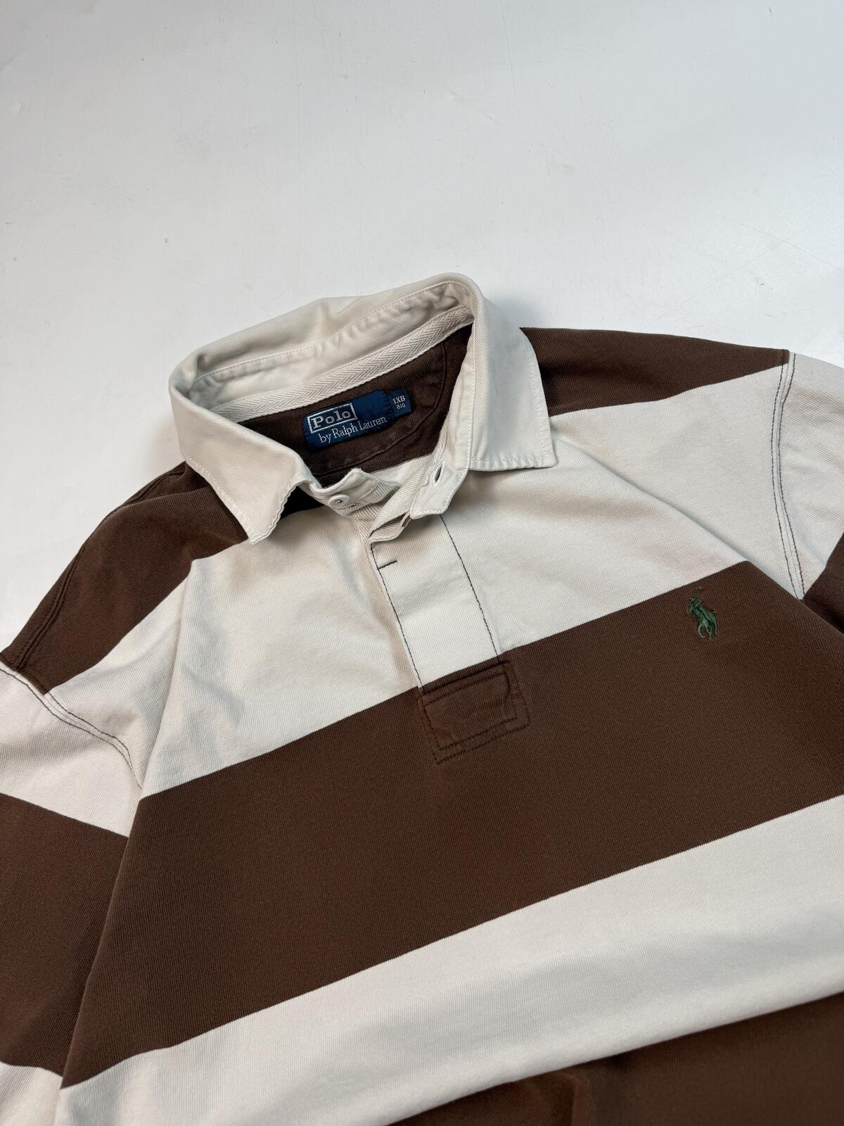 Vintage Polo Ralph Lauren striped rugby polo (XL)