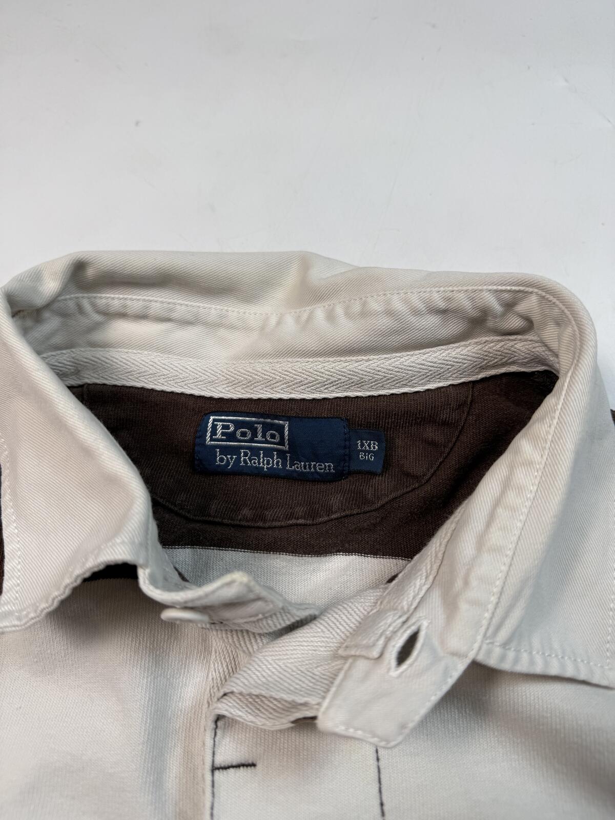 Vintage Polo Ralph Lauren striped rugby polo (XL)