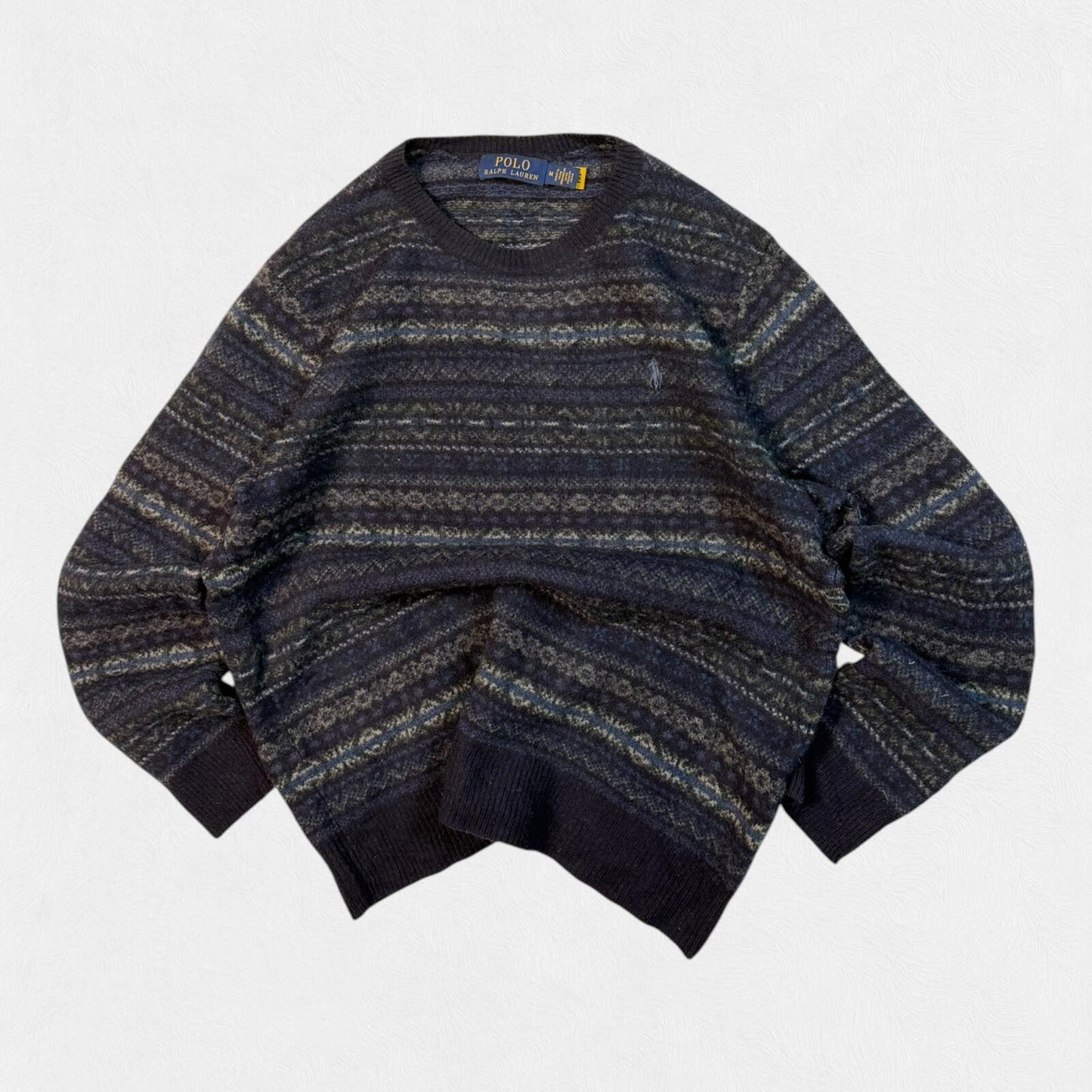 Polo Ralph Lauren abstract wool knit sweater (M)