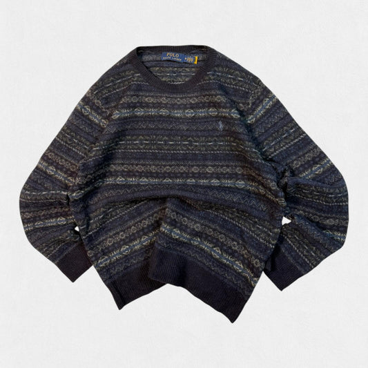Polo Ralph Lauren abstract wool knit sweater (M)