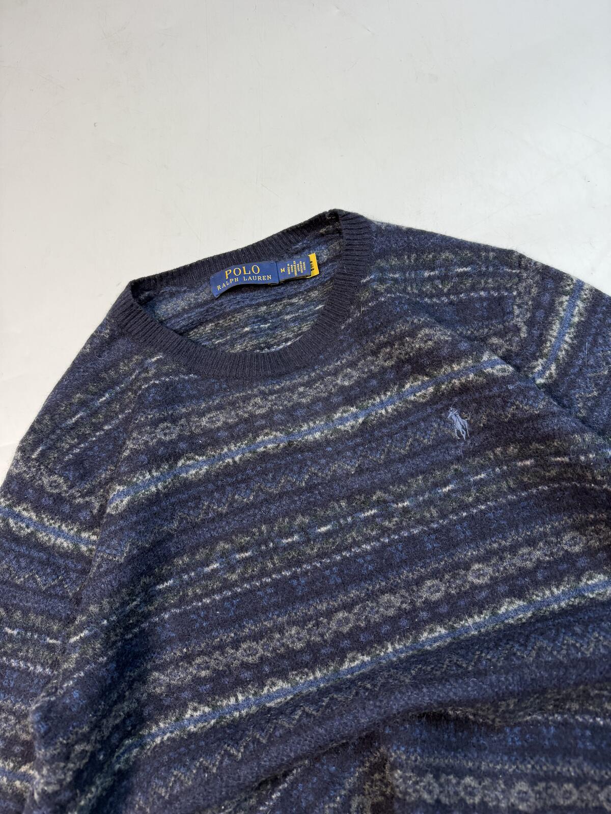 Polo Ralph Lauren abstract wool knit sweater (M)