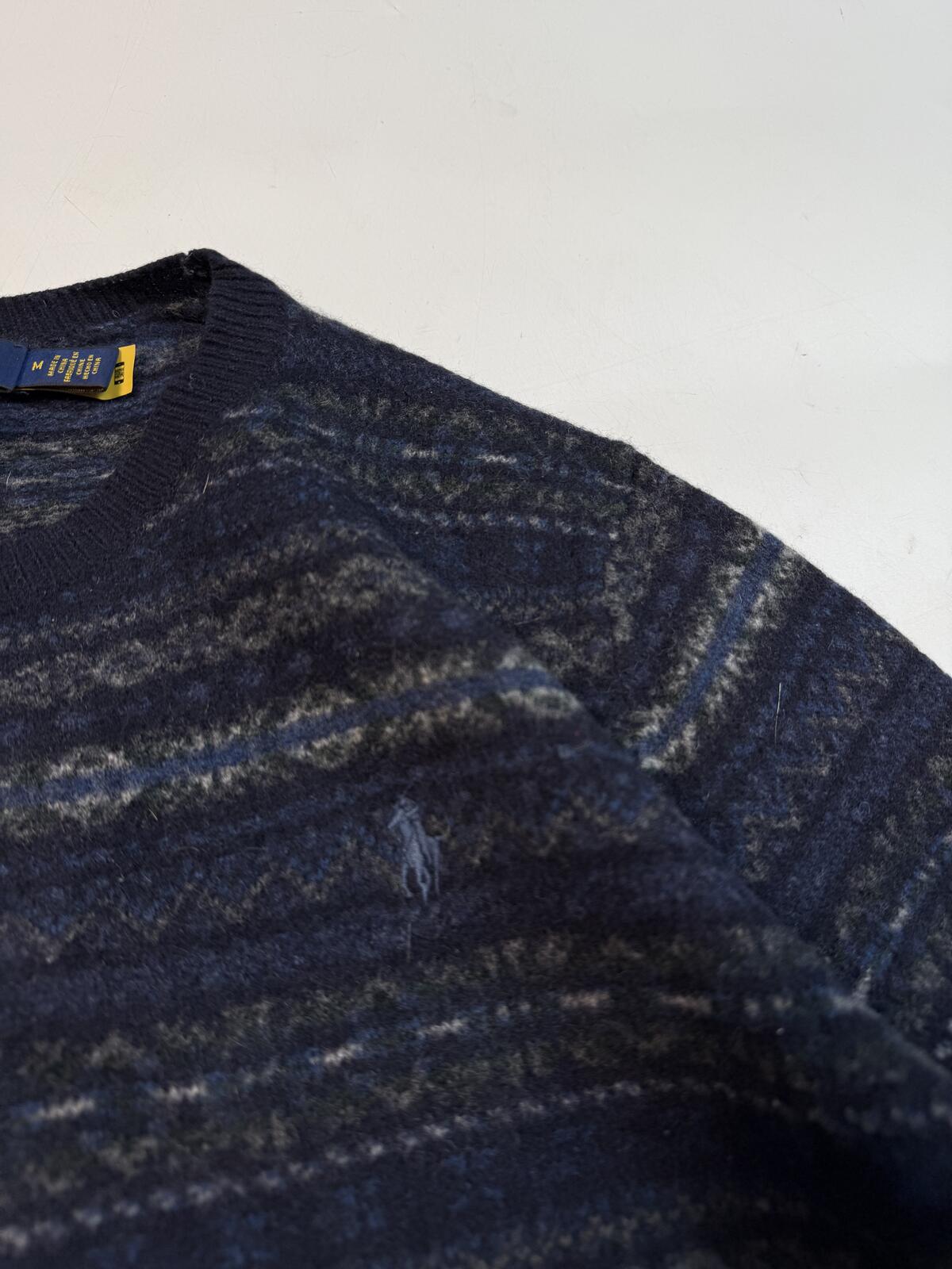 Polo Ralph Lauren abstract wool knit sweater (M)