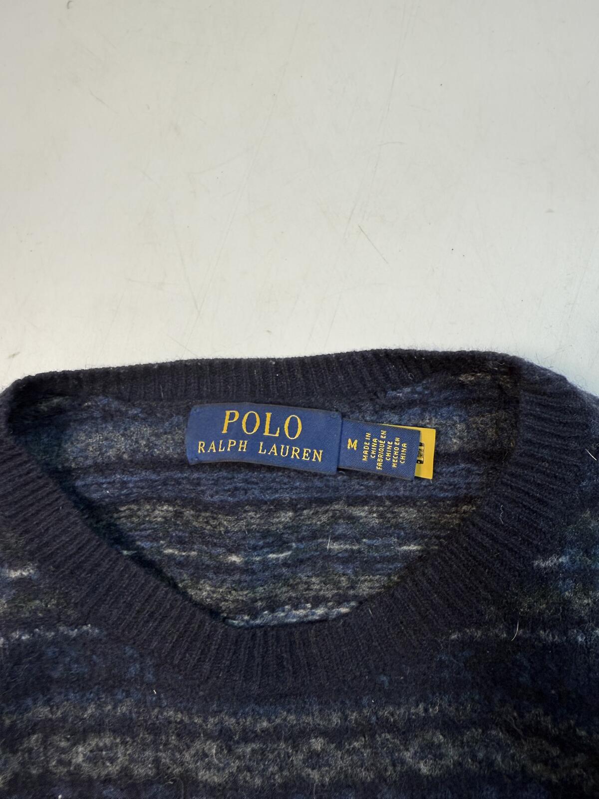 Polo Ralph Lauren abstract wool knit sweater (M)