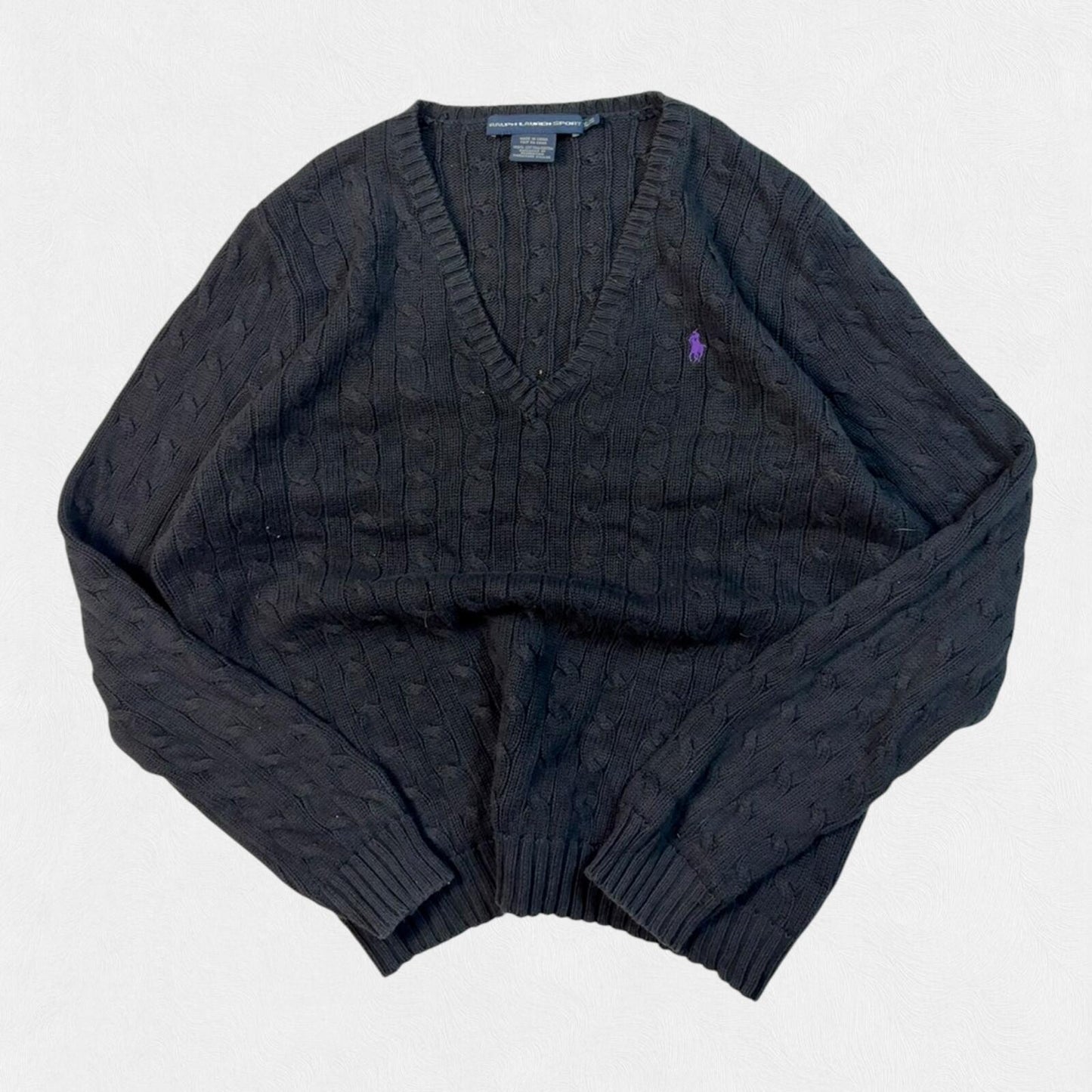 Vintage Polo Ralph Lauren cable knit sweater (XL)