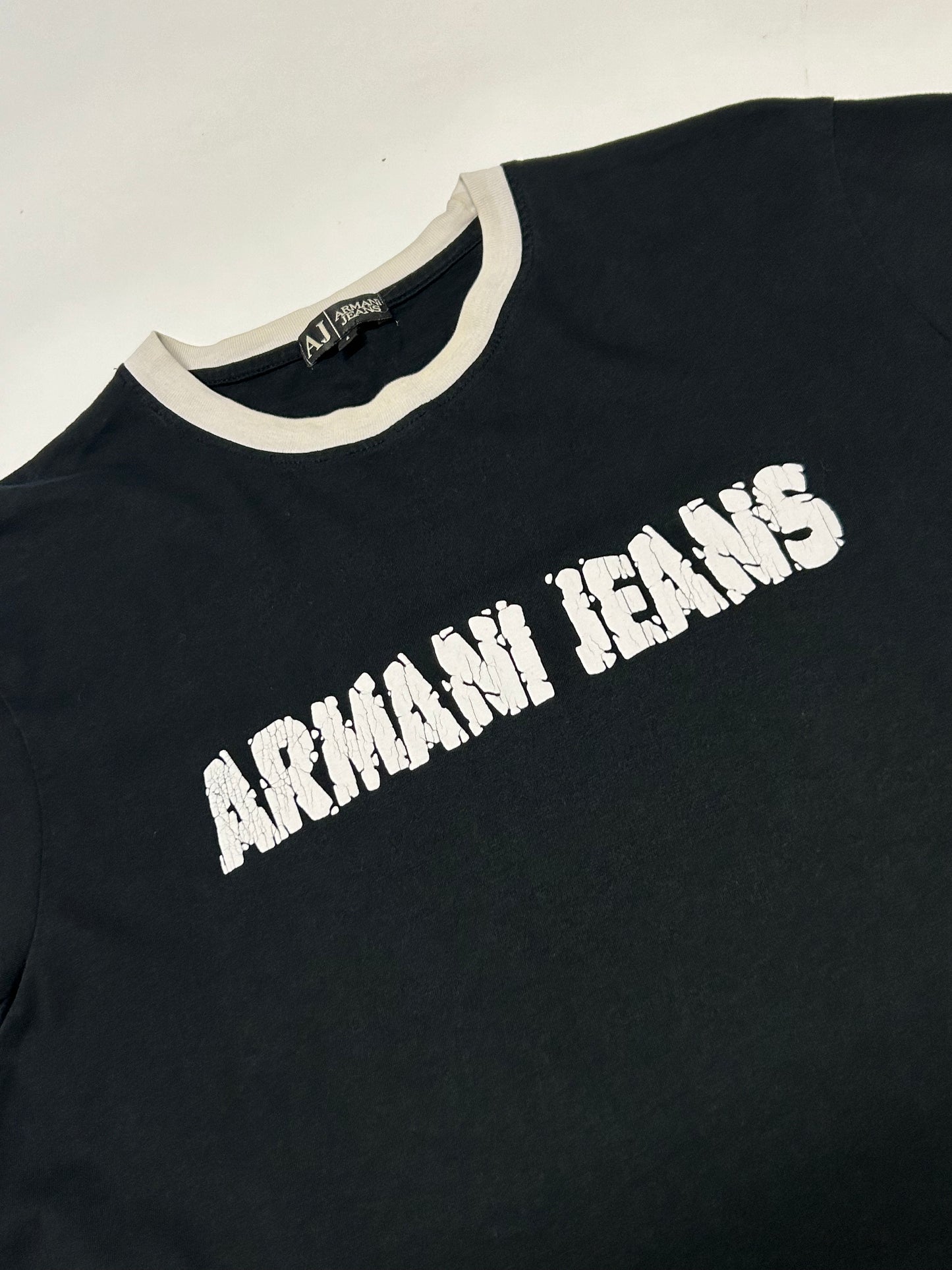 Vintage Armani jeans ringer tee (L)