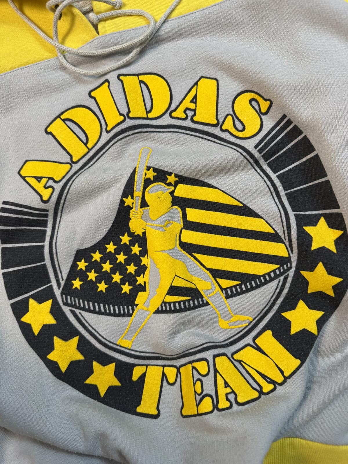 Vintage 80s Adidas originals team collared sweatshirt (M)