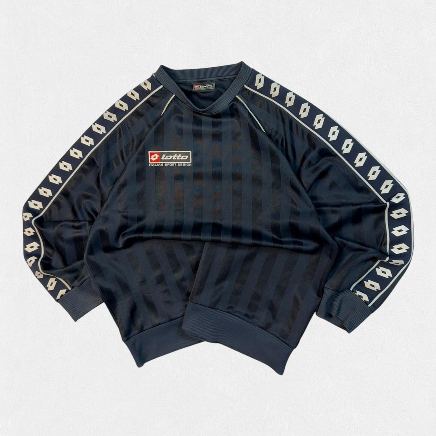 Vintage Y2K Lotto striped sweatshirt (L)