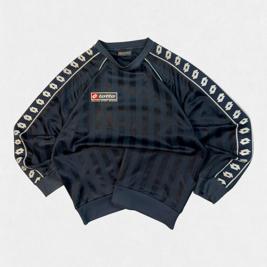 Vintage Y2K Lotto striped sweatshirt (L)