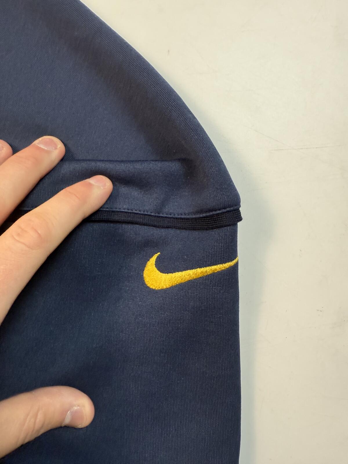 Vintage 90s Nike spell out zip up hoodie (L)
