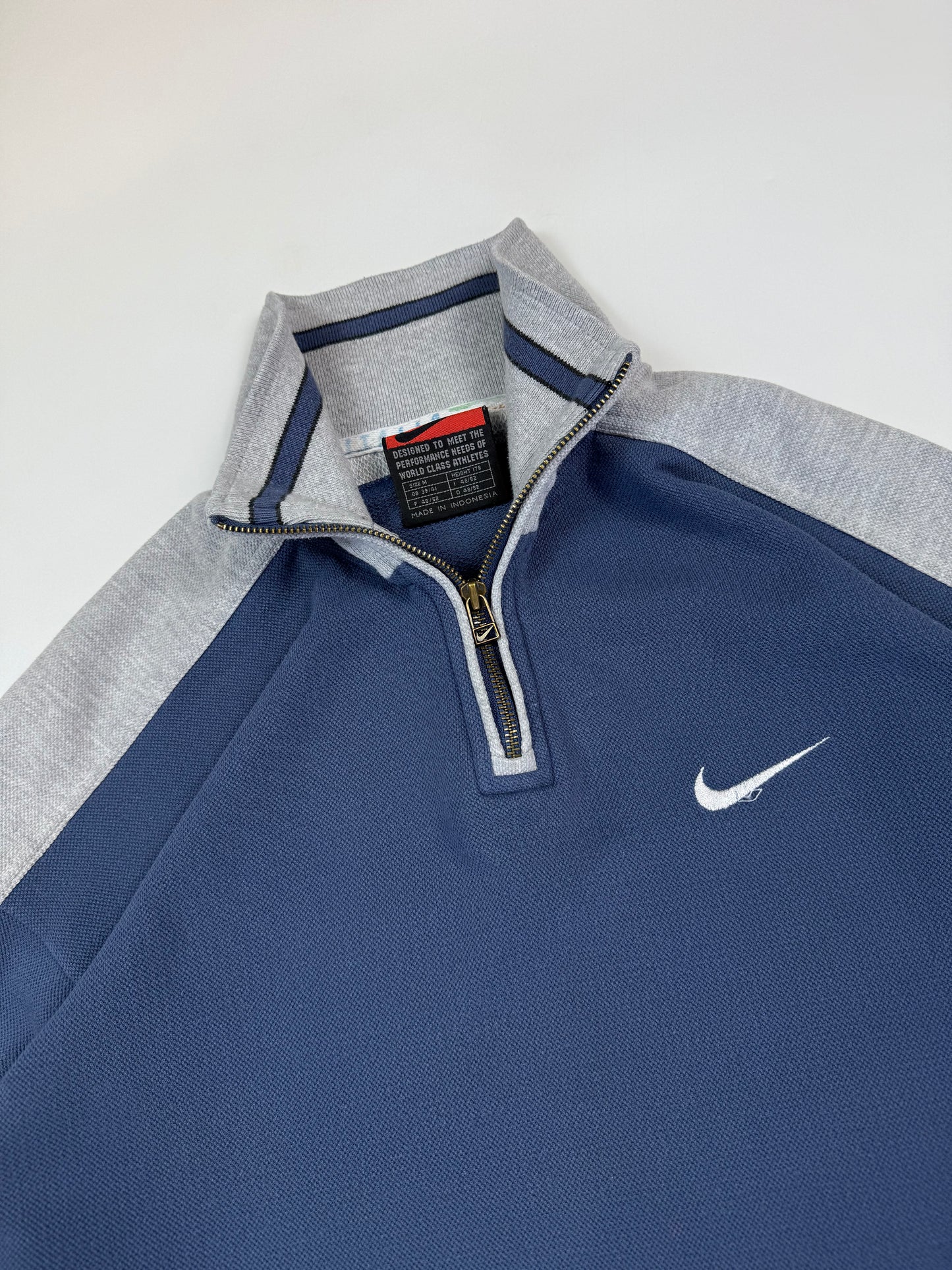 Vintage 90s Nike Italy football quarter zip sweatshirt (M)