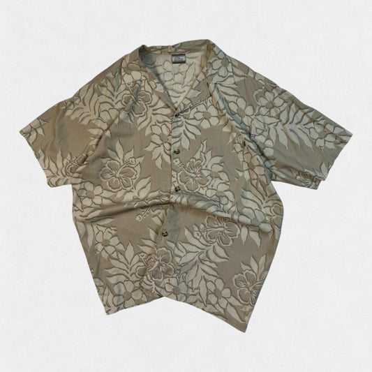 Vintage Y2K No fear floral short sleeve shirt (M)