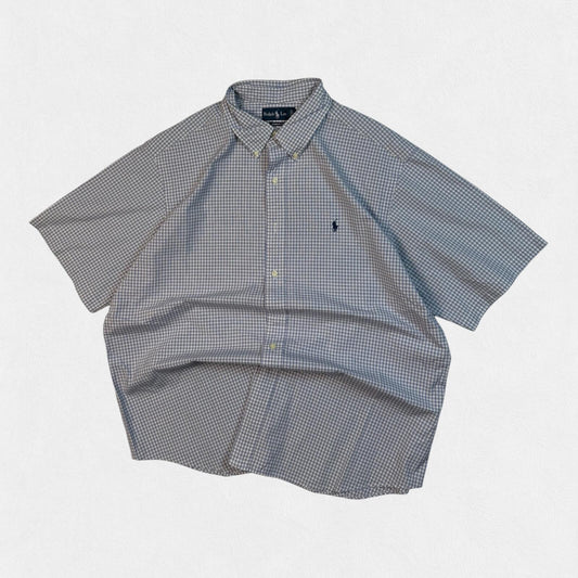 Vintage Polo Ralph Lauren checkered short sleeve shirt (XXL)