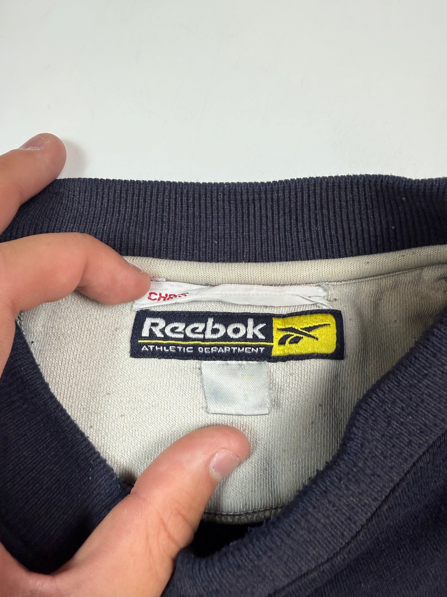 Vintage 90s Reebok athletic dept spell out sweatshirt (XL)