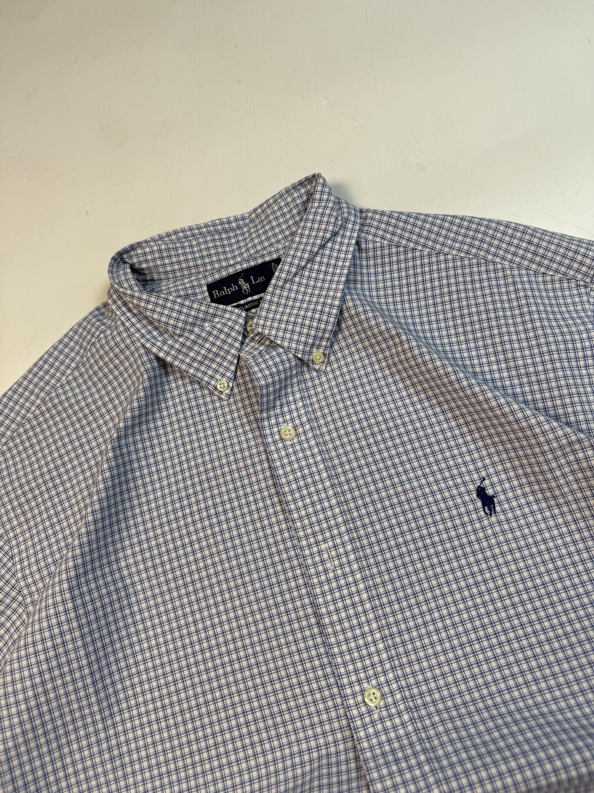 Vintage Polo Ralph Lauren checkered short sleeve shirt (XXL)