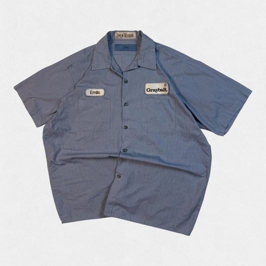 Vintage Dickies checkered short sleeve work shirt (XL)