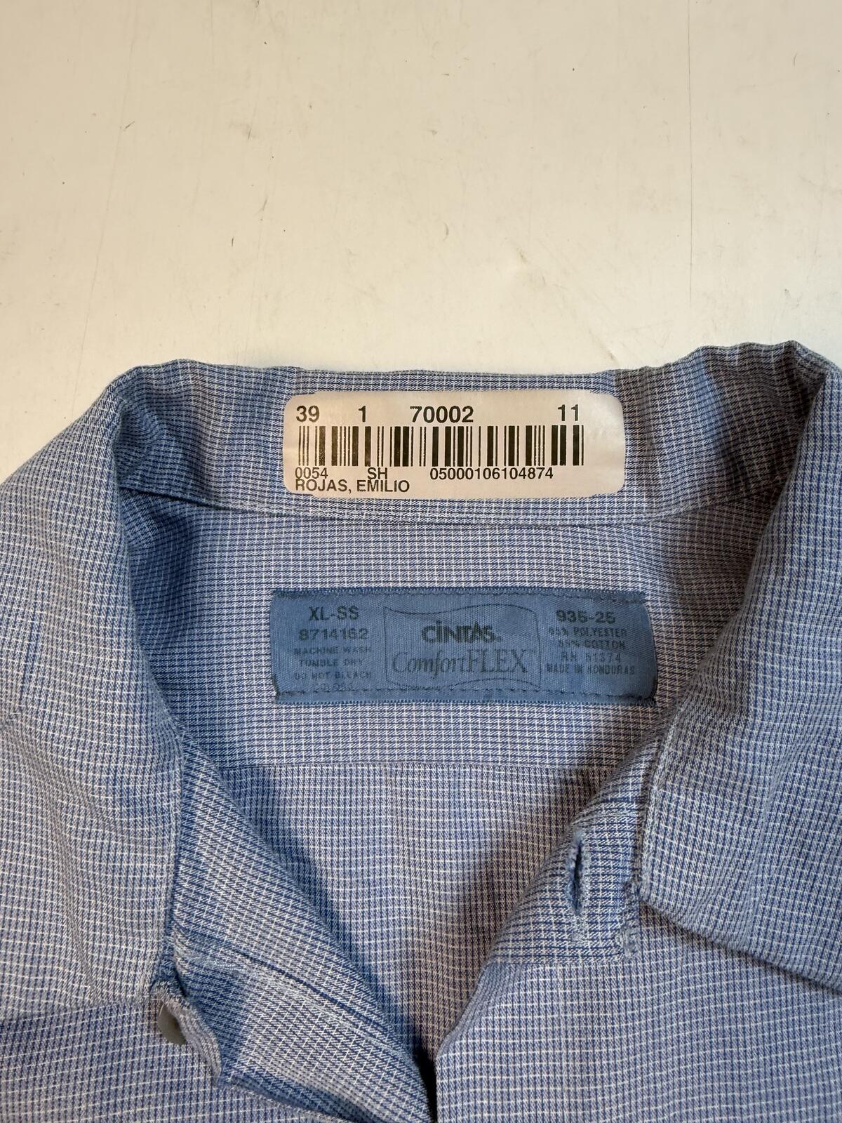 Vintage Dickies checkered short sleeve work shirt (XL)