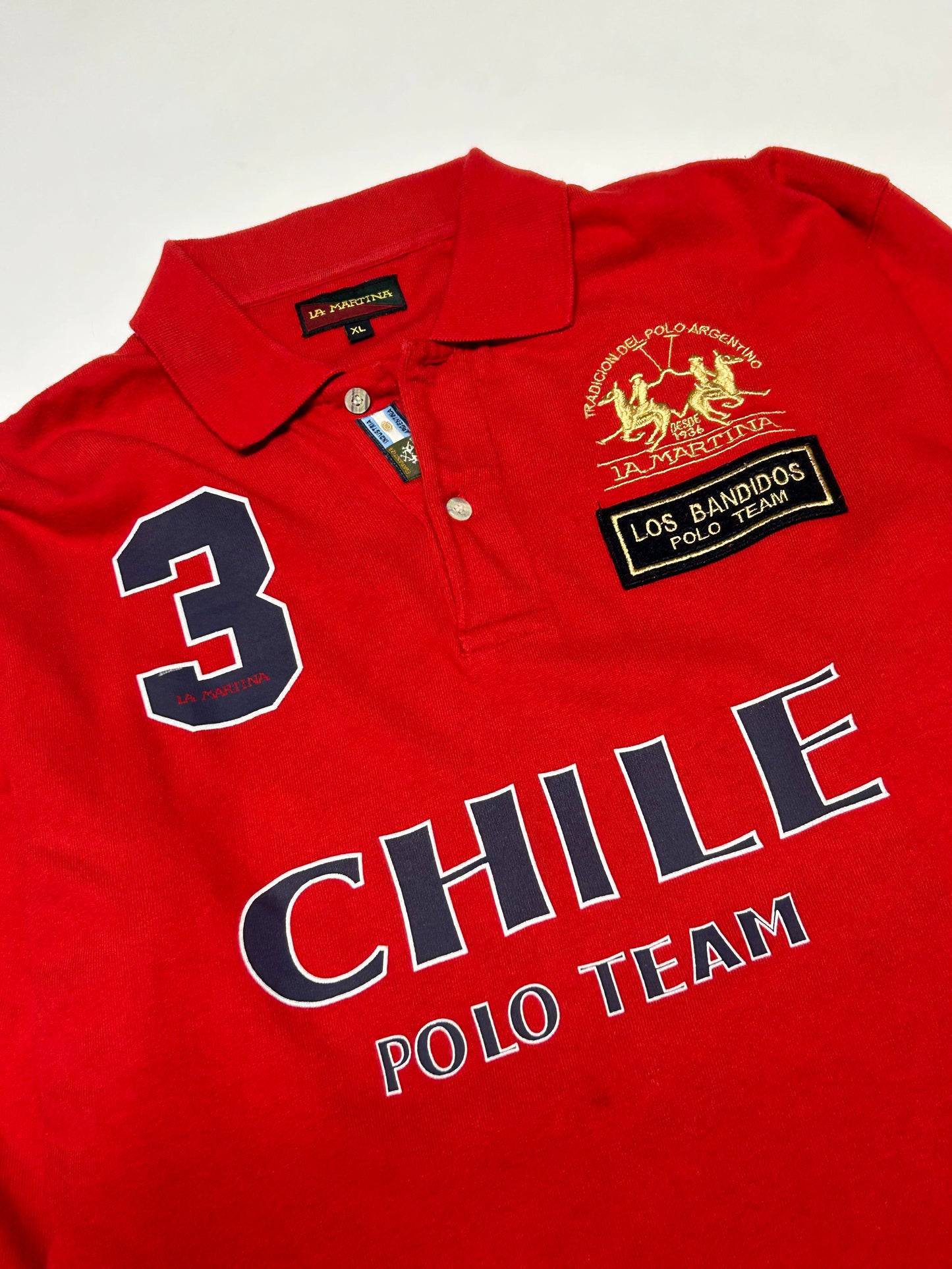 Vintage La Martina Chile polo team long sleeve polo shirt (XL)