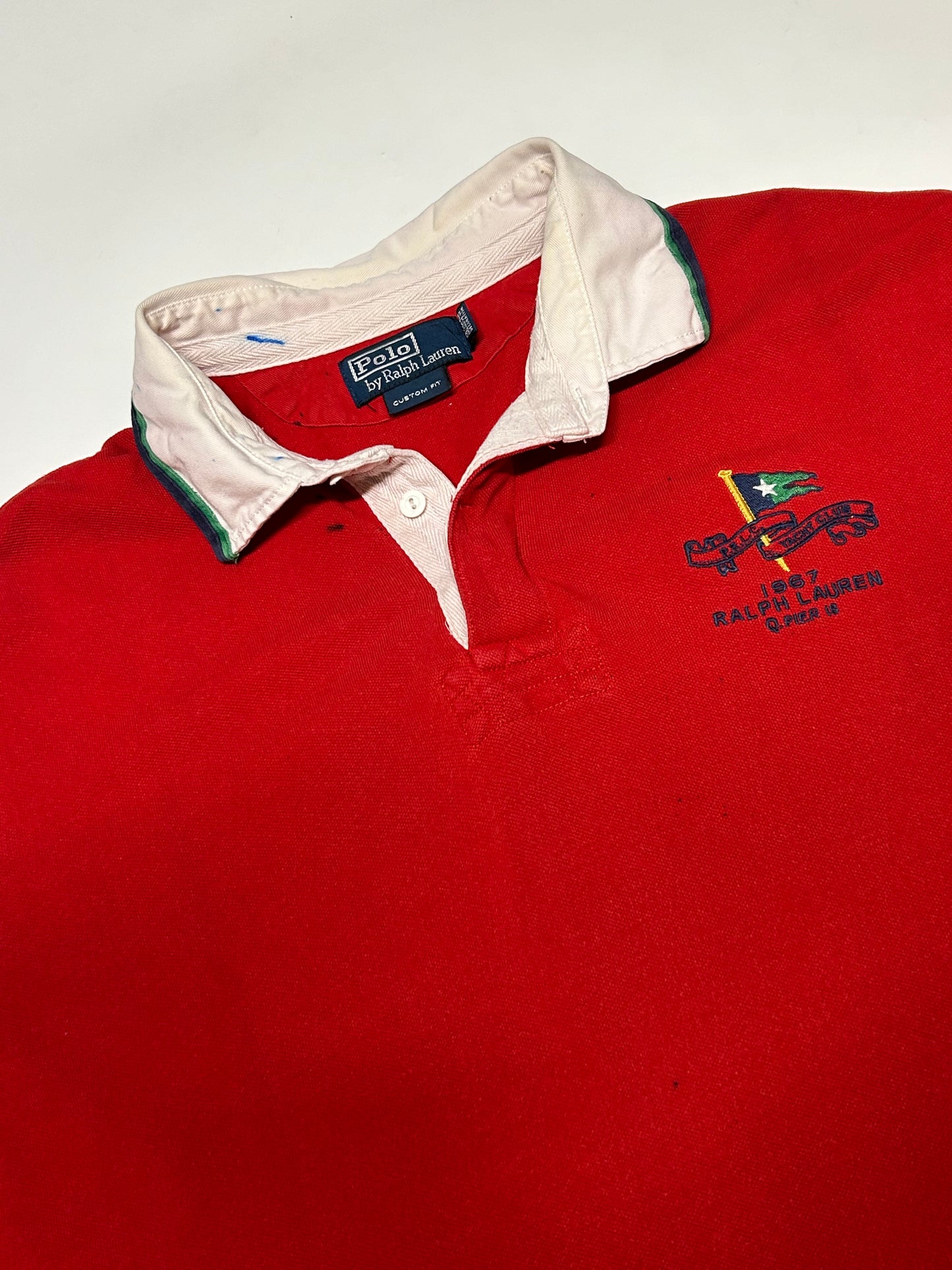 Vintage Ralph Lauren short sleeve rugby polo shirt (XXL)