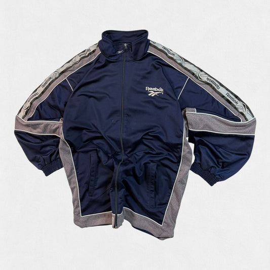 Vintage Reebok side stripe track jacket (XXL)