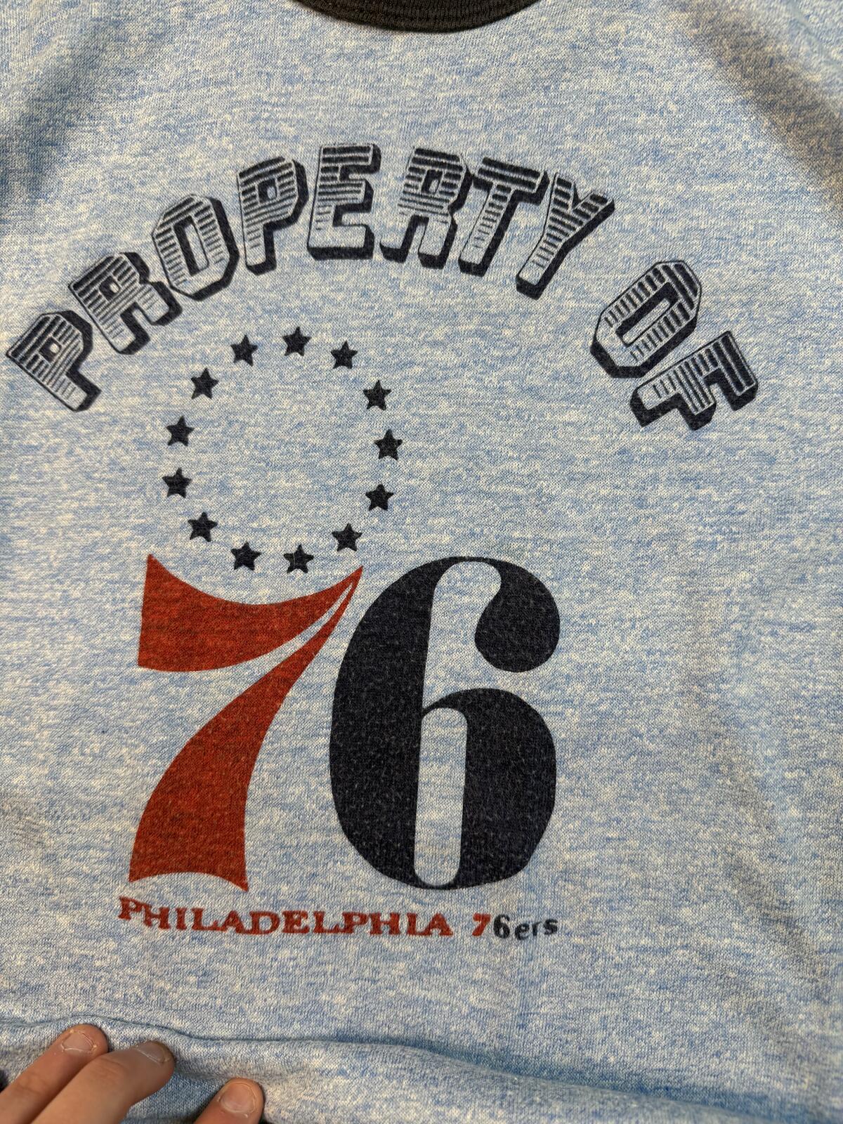Vintage 70s Philadelphia 76ers russell athletic tee (XL)