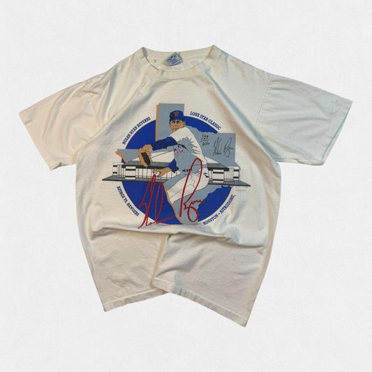 Vintage Nolan Ryan Texas Rangers signed autographed graphic tee (L)