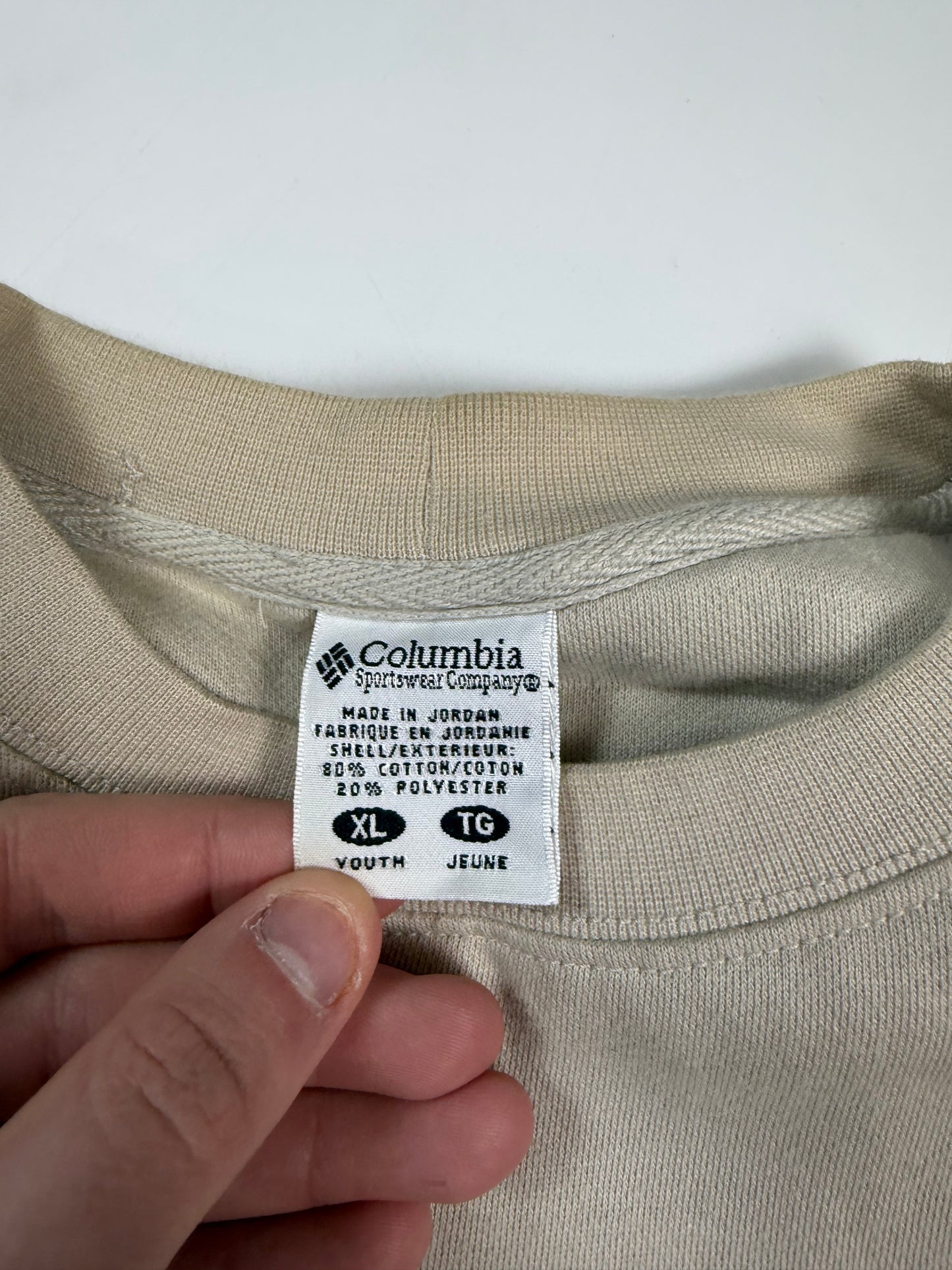 Vintage Columbia spell out sweatshirt (L)