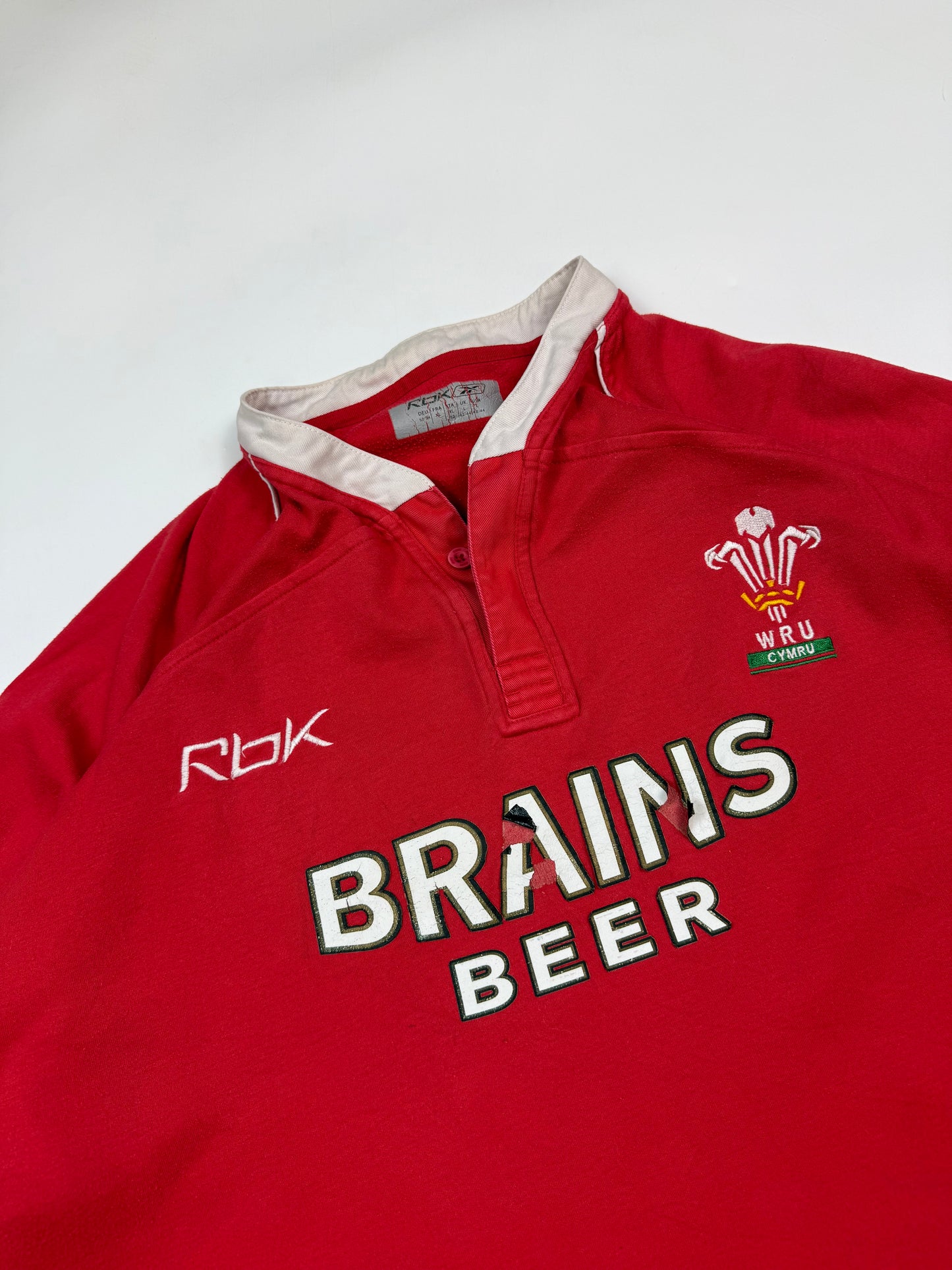 Vintage Wales 2007/08 Reebok home rugby union shirt (L)