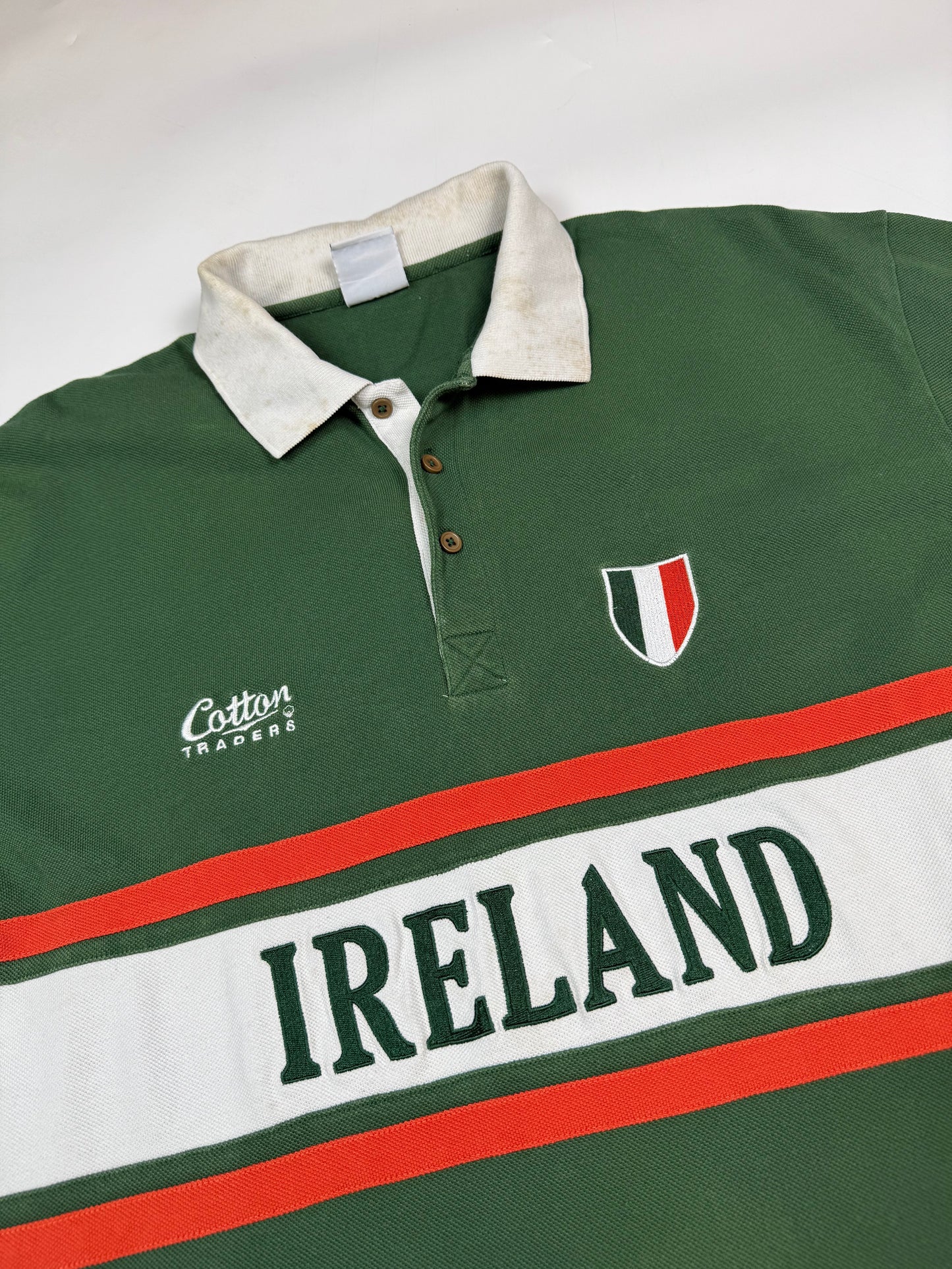 Vintage Ireland Cotton Traders rugby union supporters shirt (XL)