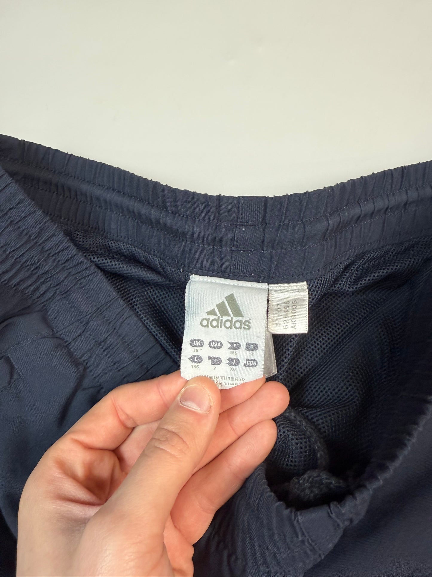 Vintage Adidas side stripe baggy track pants (L)