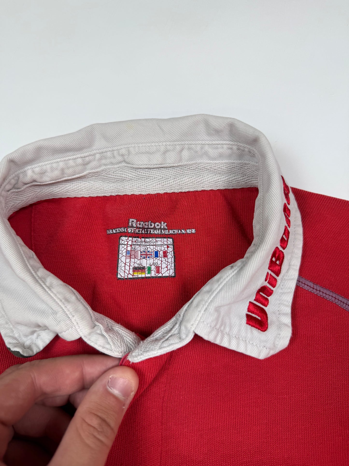 Vintage Saracens 2002/03 Reebok rugby union shirt (M)