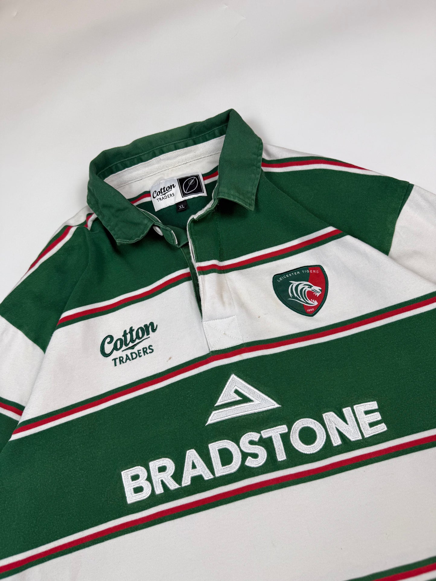 Vintage Leicester Tigers 2007/08 Cotton Traders Healey rugby union shirt (XL)