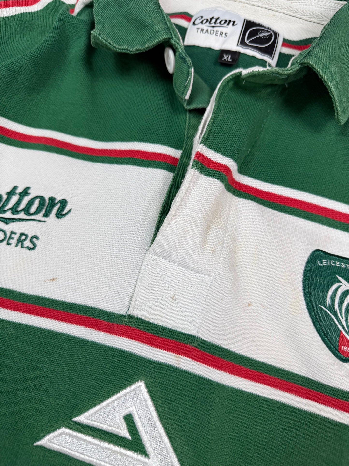 Vintage Leicester Tigers 2007/08 Cotton Traders Healey rugby union shirt (XL)